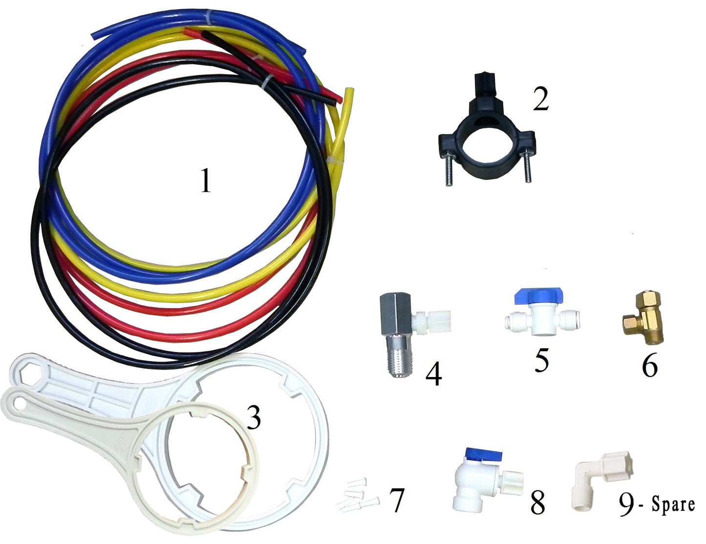 Installation kit for RO systems 1/4" tubing